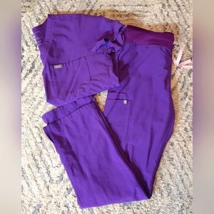 Figs magic purple catarina top and kade cargo pants